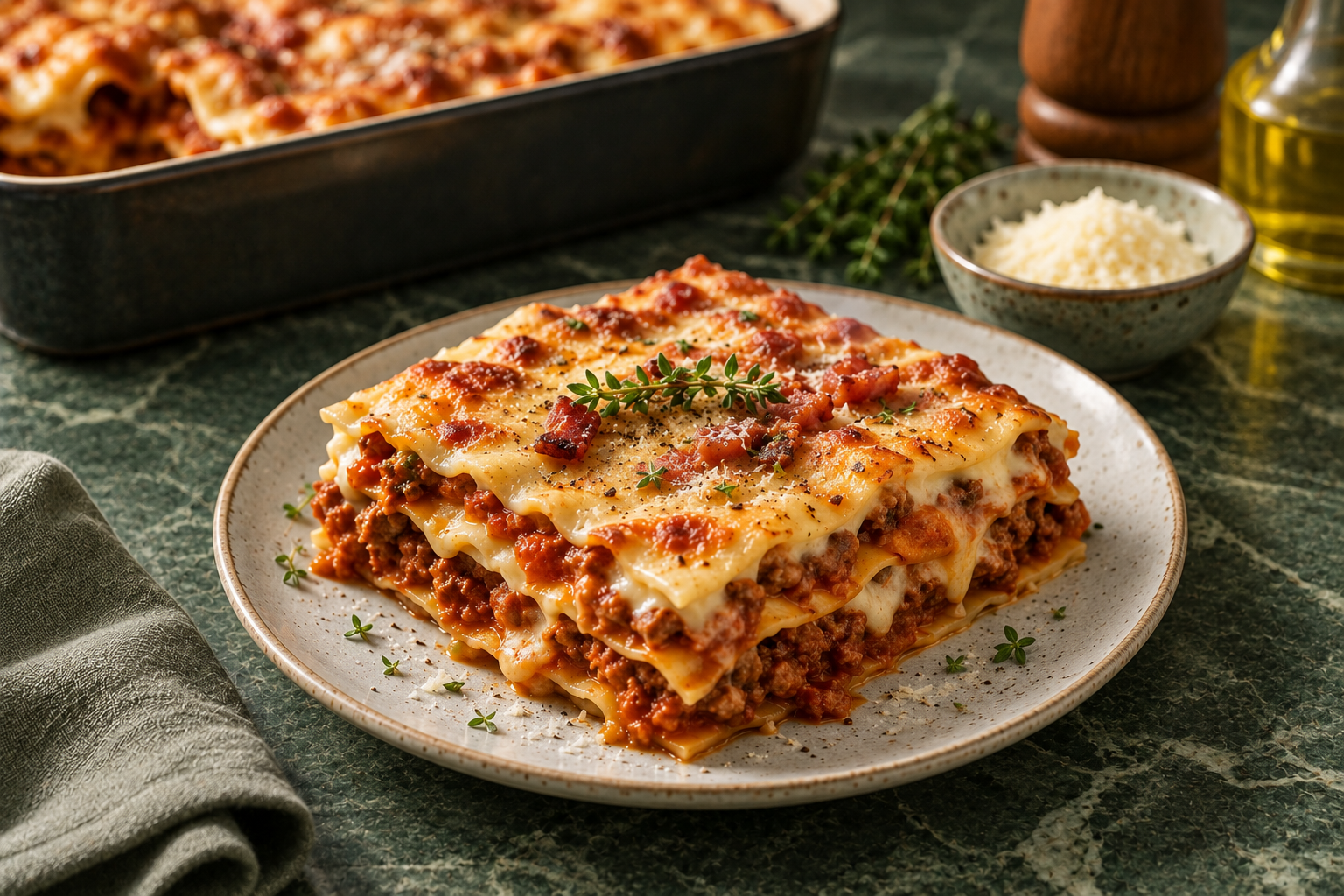 Romige lasagne met pancetta