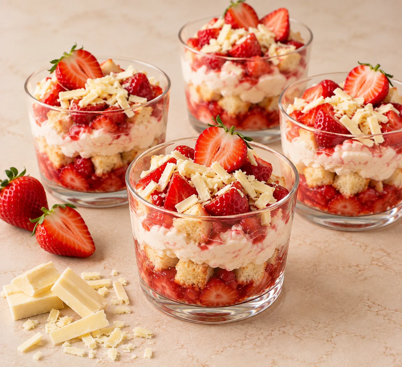 Strawberry and Raspberry Trifle with Lime & White Chocolate