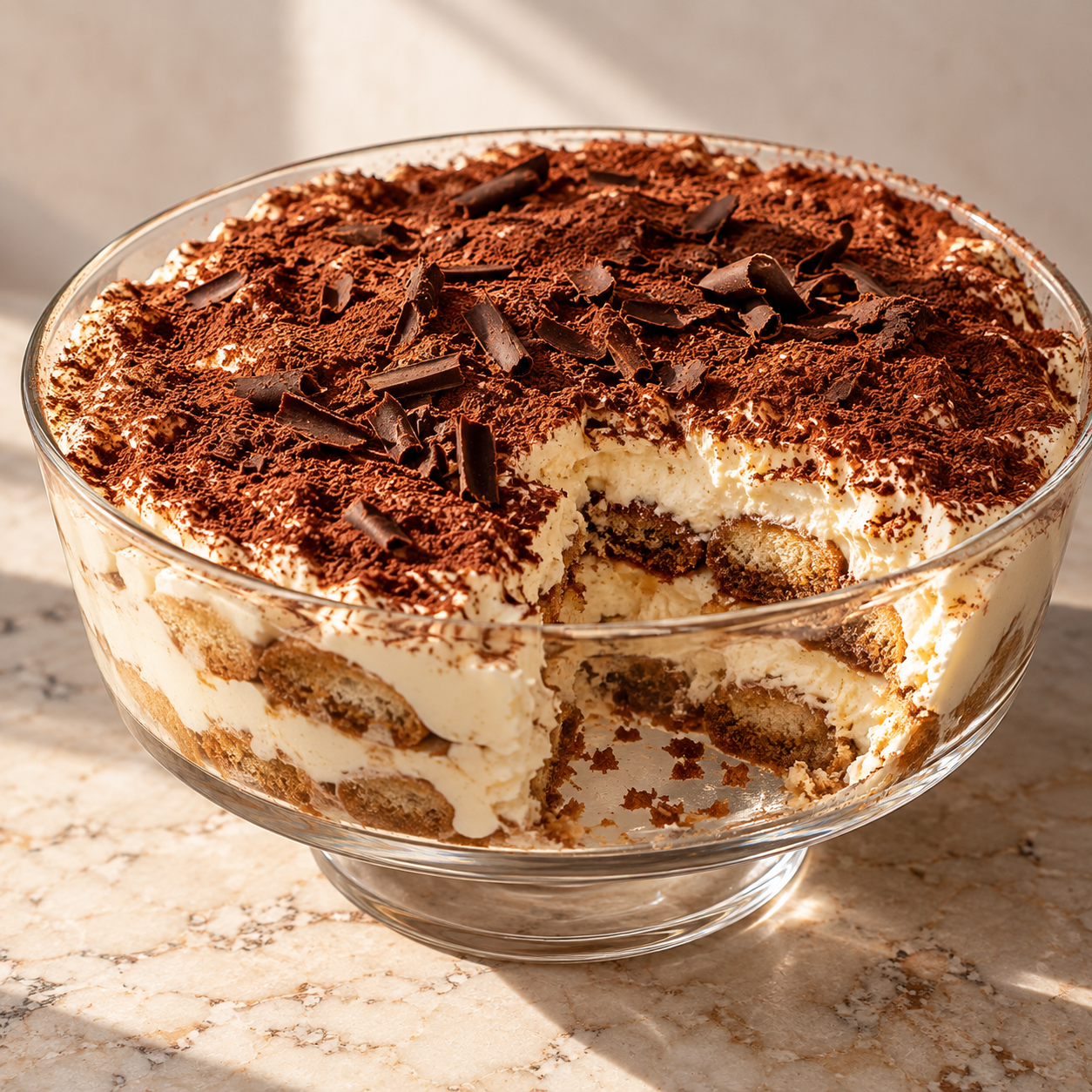 Tiramisu met pure chocolade en sinaasappel
